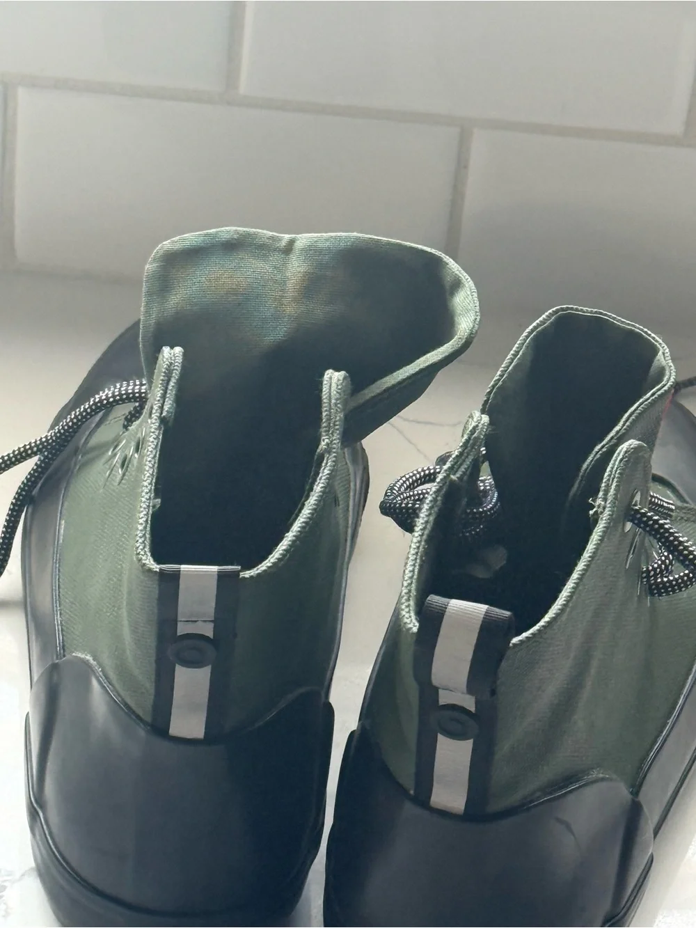 Hunter Olive Green Lace-Up Men's Boots